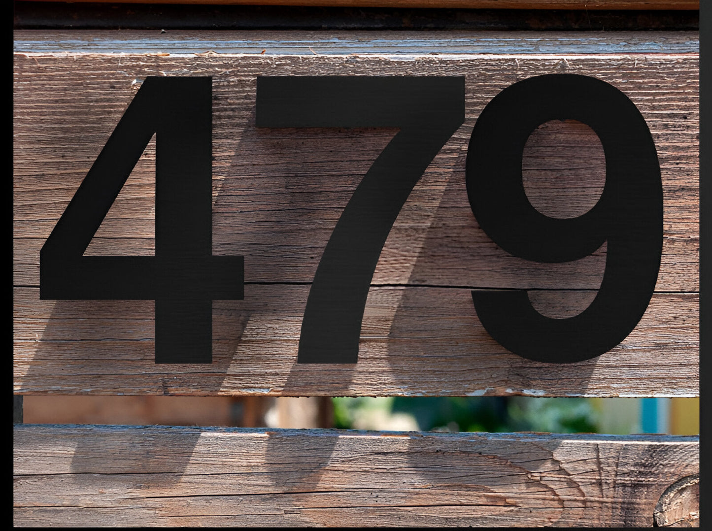 Schwarz Ganz Hausnummer  -  Hausnummer Modern  -  Hausnummer Schild