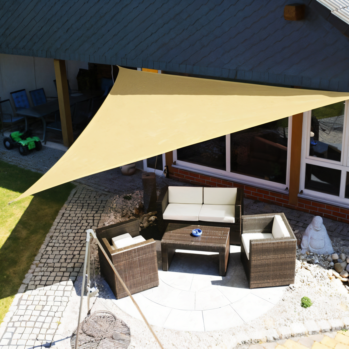 Frendorf | ShadeMaster Sonnensegel - UV-Blocker Sonnensegel Schatten - Quadratisch, Dreieckig Sonnensegel