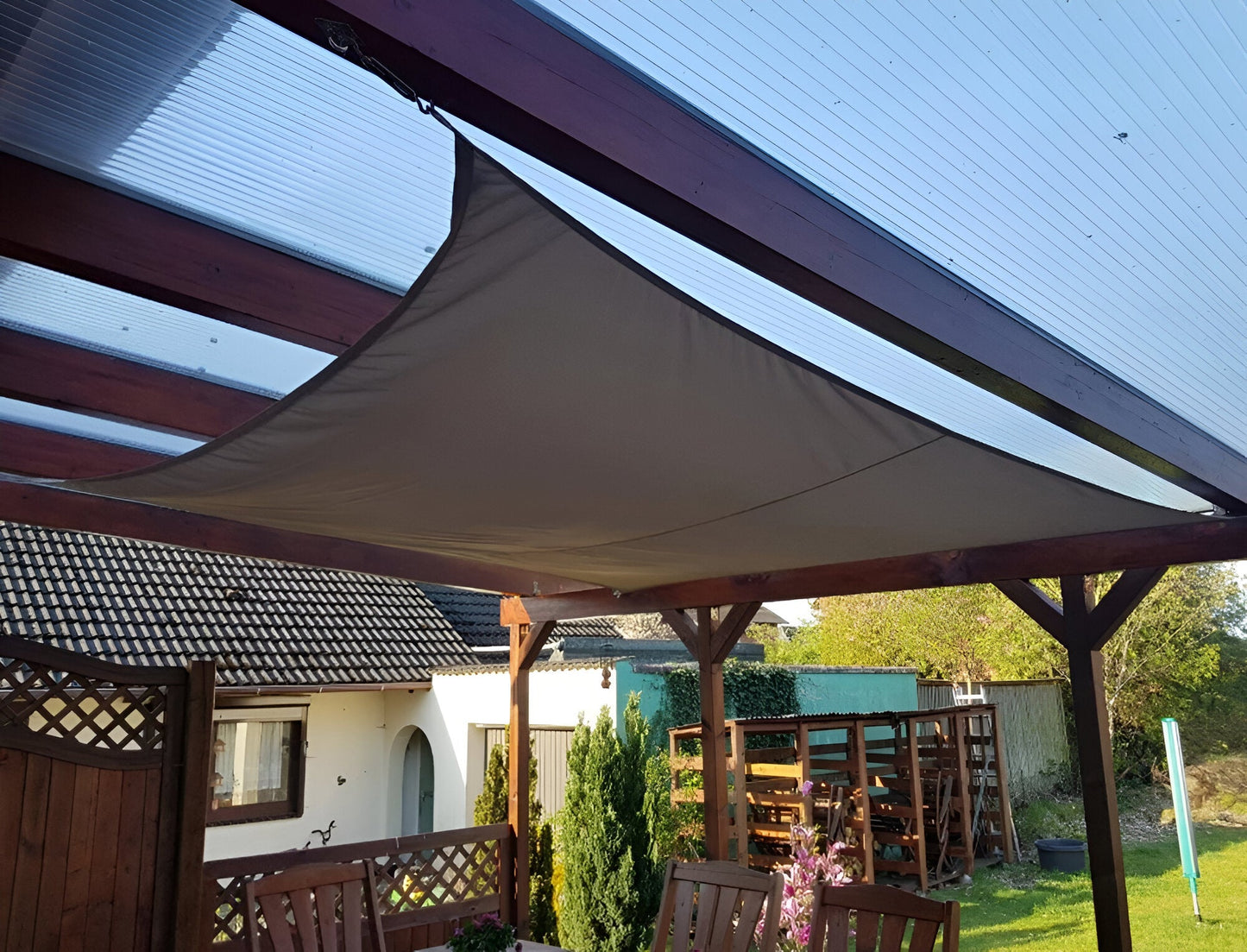 Frendorf | ShadeMaster Sonnensegel - UV-Blocker Sonnensegel Schatten - Quadratisch, Dreieckig Sonnensegel