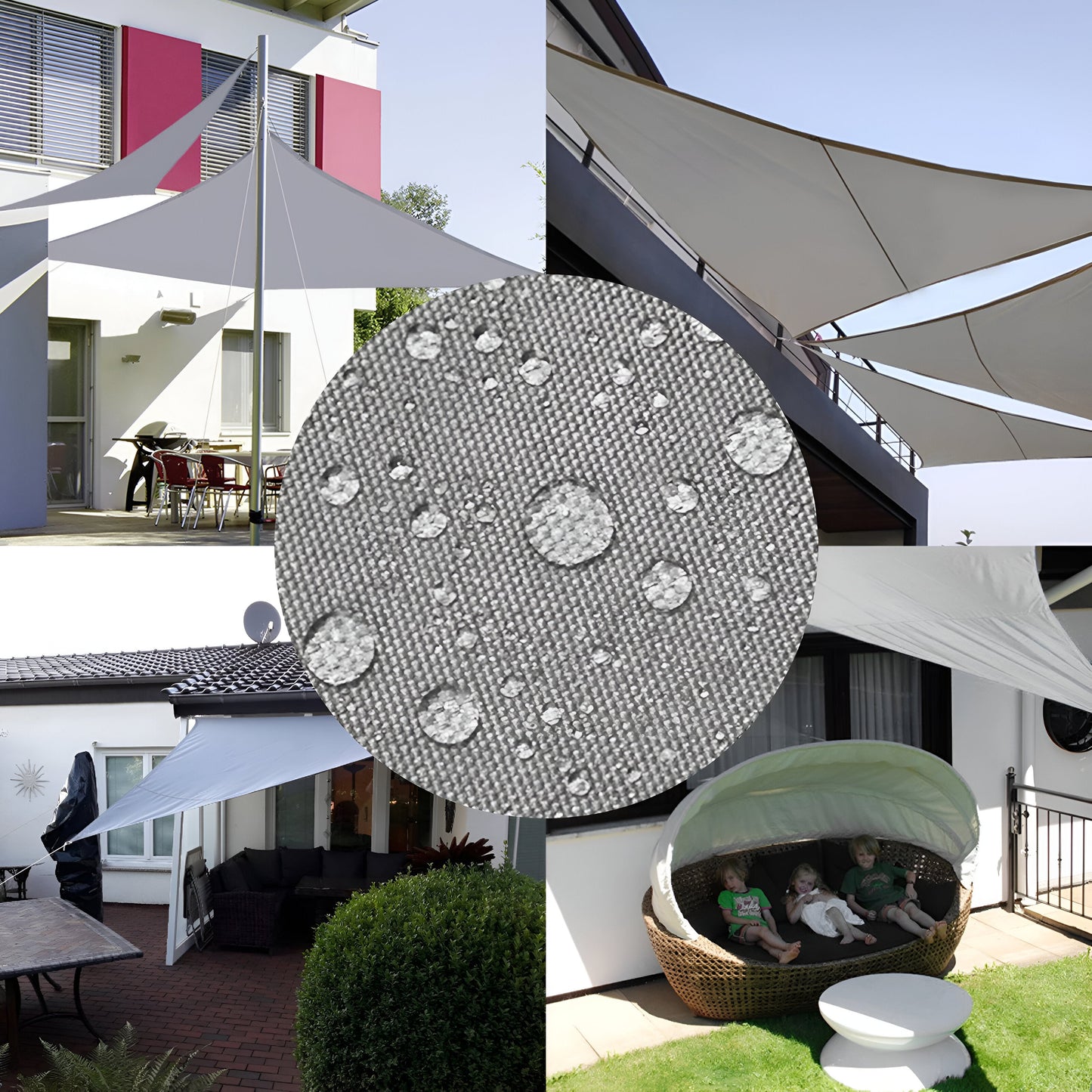 Frendorf | ShadeMaster Sonnensegel - UV-Blocker Sonnensegel Schatten - Quadratisch, Dreieckig Sonnensegel
