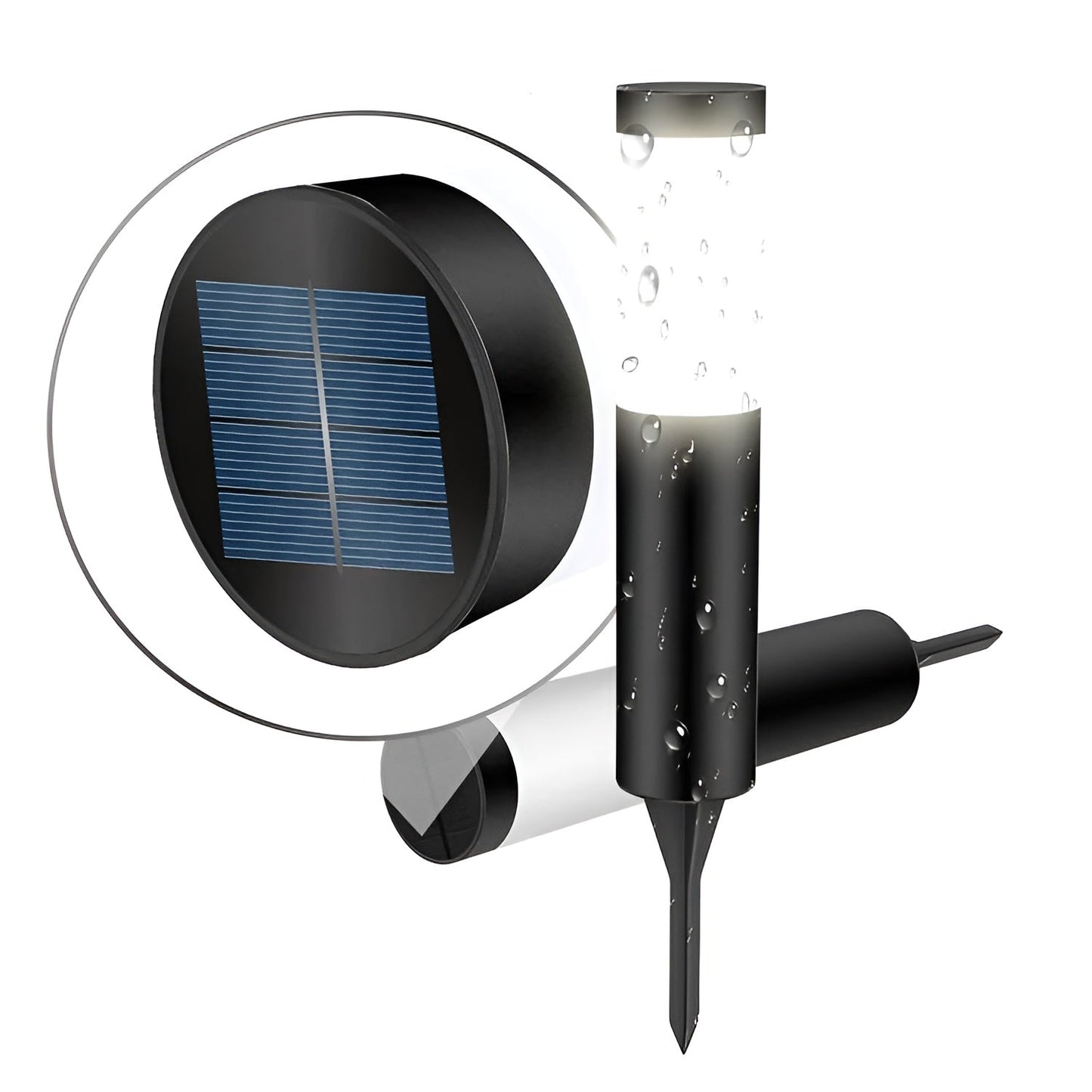 SolarShimmer - Edelstahl-Solar-Post-Leuchten Außenlampe