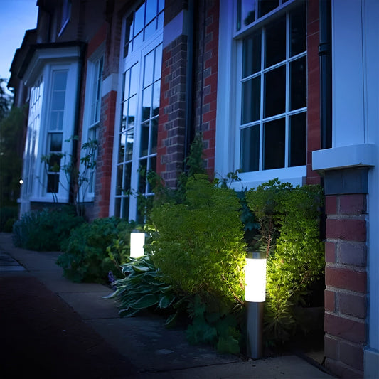 SolarShimmer - Edelstahl-Solar-Post-Leuchten Außenlampe