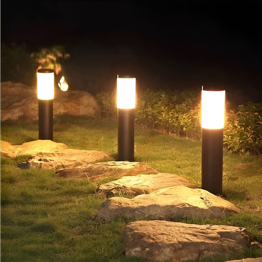 SolarShimmer - Edelstahl-Solar-Post-Leuchten Außenlampe