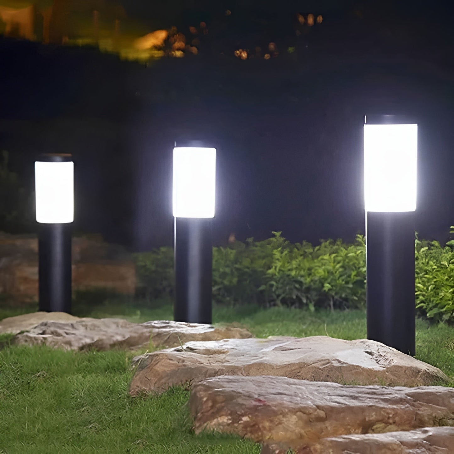 SolarShimmer - Edelstahl-Solar-Post-Leuchten Außenlampe