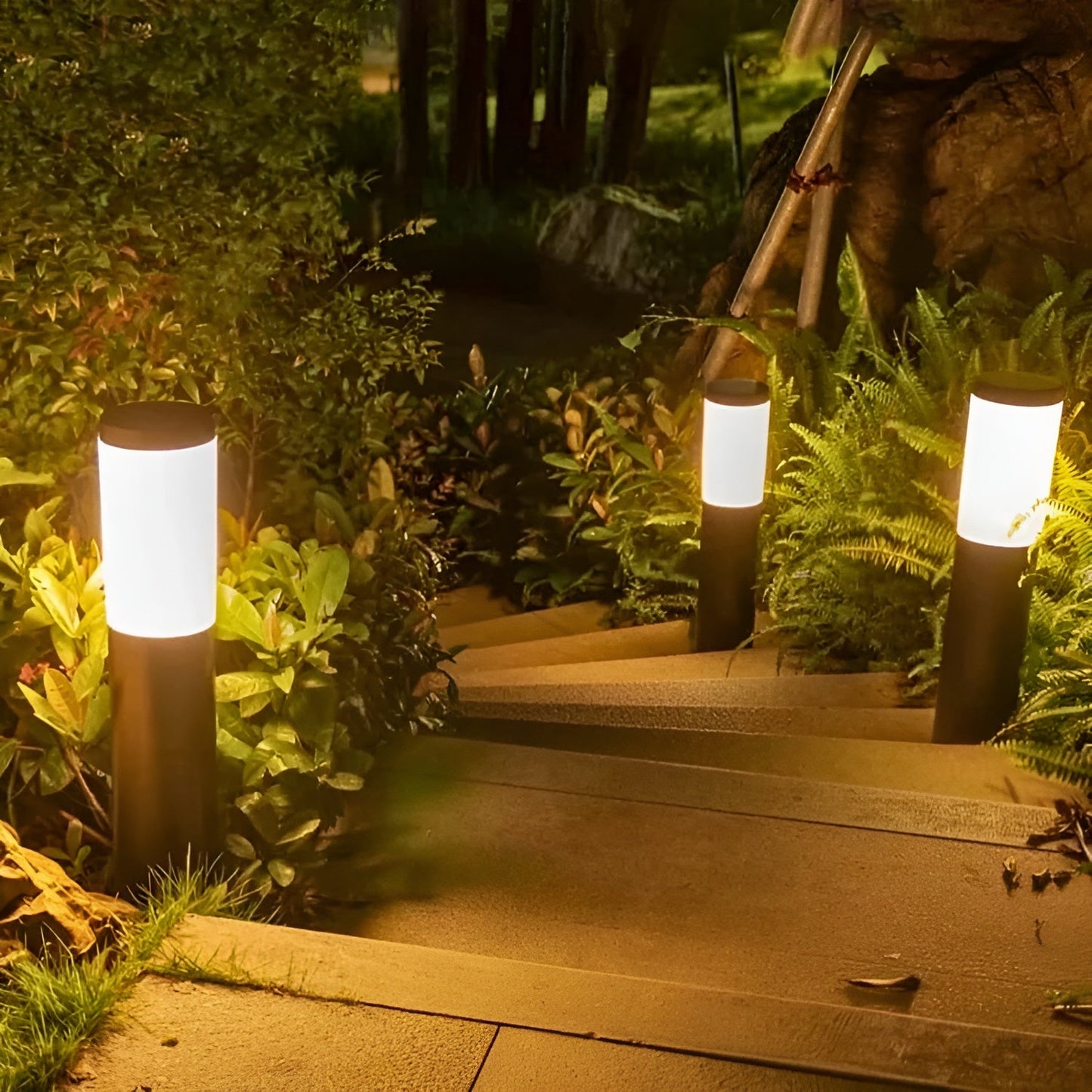 SolarShimmer - Edelstahl-Solar-Post-Leuchten Außenlampe