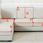 Solide Plain Sofabezug - Langlebige Baumwolle & Leinen Polyester Rutschfest Couchbezug
