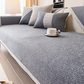 Solide Plain Sofabezug - Langlebige Baumwolle & Leinen Polyester Rutschfest Couchbezug