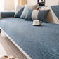 Solide Plain Sofabezug - Langlebige Baumwolle & Leinen Polyester Rutschfest Couchbezug