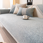Solide Plain Sofabezug - Langlebige Baumwolle & Leinen Polyester Rutschfest Couchbezug