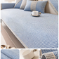 Solide Plain Sofabezug - Langlebige Baumwolle & Leinen Polyester Rutschfest Couchbezug