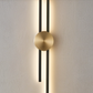 Frendorf | StripCop Wandleuchte - Gold Schwarz Linear Wandleuchte - Wandleuchte Design - Kupfer Wandleuchten LED