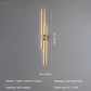 Frendorf | StripCop Wandleuchte - Gold Schwarz Linear Wandleuchte - Wandleuchte Design - Kupfer Wandleuchten LED