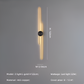 Frendorf | StripCop Wandleuchte - Gold Schwarz Linear Wandleuchte - Wandleuchte Design - Kupfer Wandleuchten LED