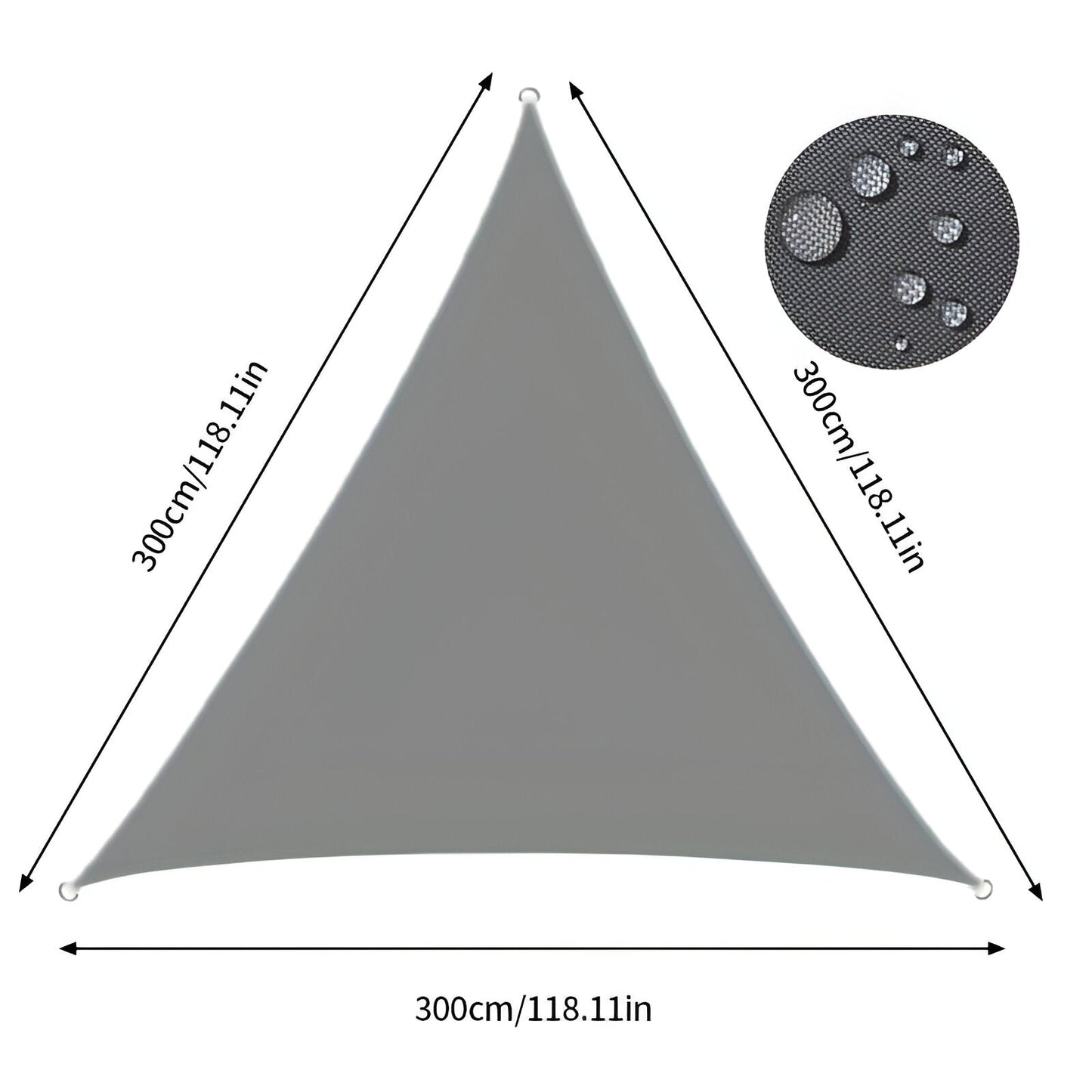 Frendorf | TriBlocker Sonnensegel - Wasserdichtes Dreieckiges Sonnensegel - Tragbares UV-Sonnenschutzschild