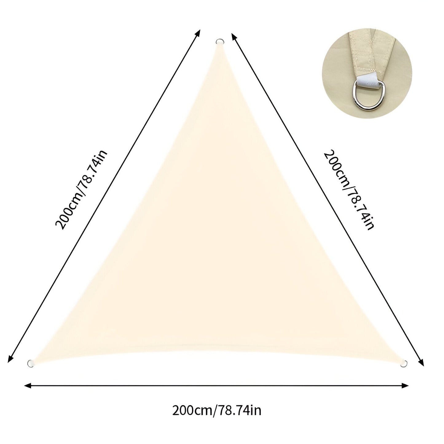 Frendorf | TriBlocker Sonnensegel - Wasserdichtes Dreieckiges Sonnensegel - Tragbares UV-Sonnenschutzschild