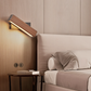 TwistLED Wandlampe - 360° drehbare rechteckige LED-Wandlampe aus Holz