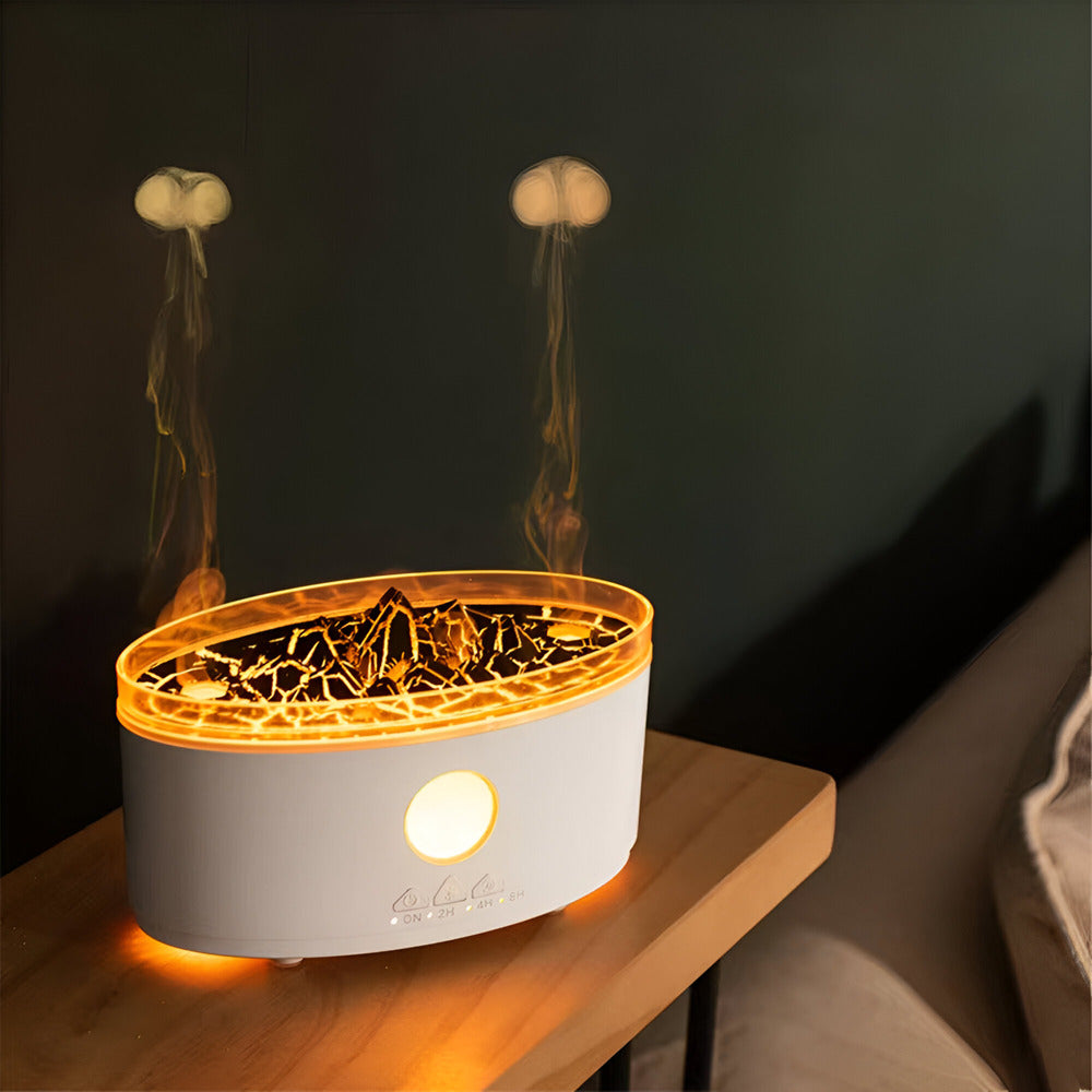 Frendorf | Aroma Diffuser mit Vulkanflammen-Effekt – Ultrasonic Raumduft Diffuser