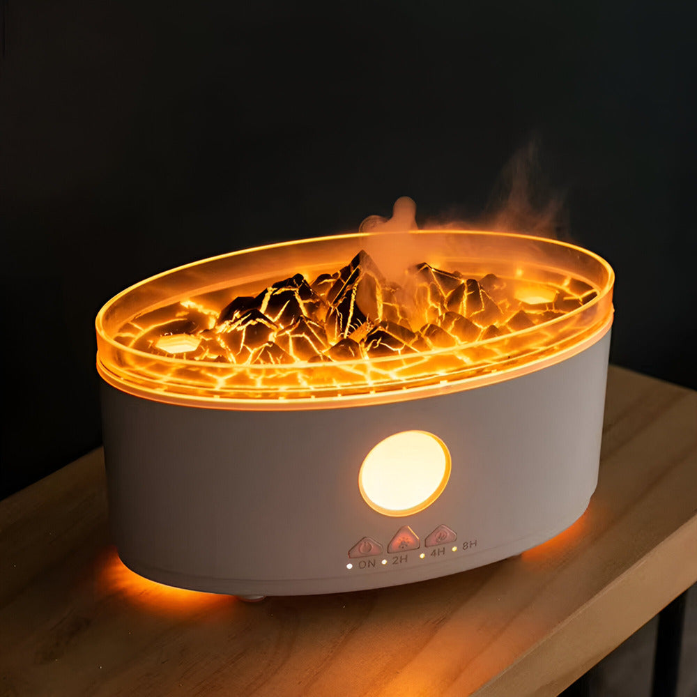 Frendorf | Aroma Diffuser mit Vulkanflammen-Effekt – Ultrasonic Raumduft Diffuser