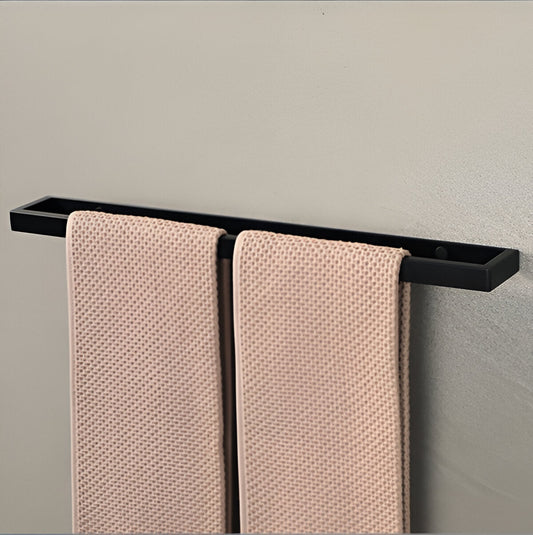 Uni-Schwarz Handtuchhalter - 20/40cm Edelstahl Handtuchhalter Wandmontage