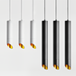 Frendorf | Uniqlux Tube Pendelleuchte - Moderne Schwarz/Weiß Aluminium LED Hängelampe