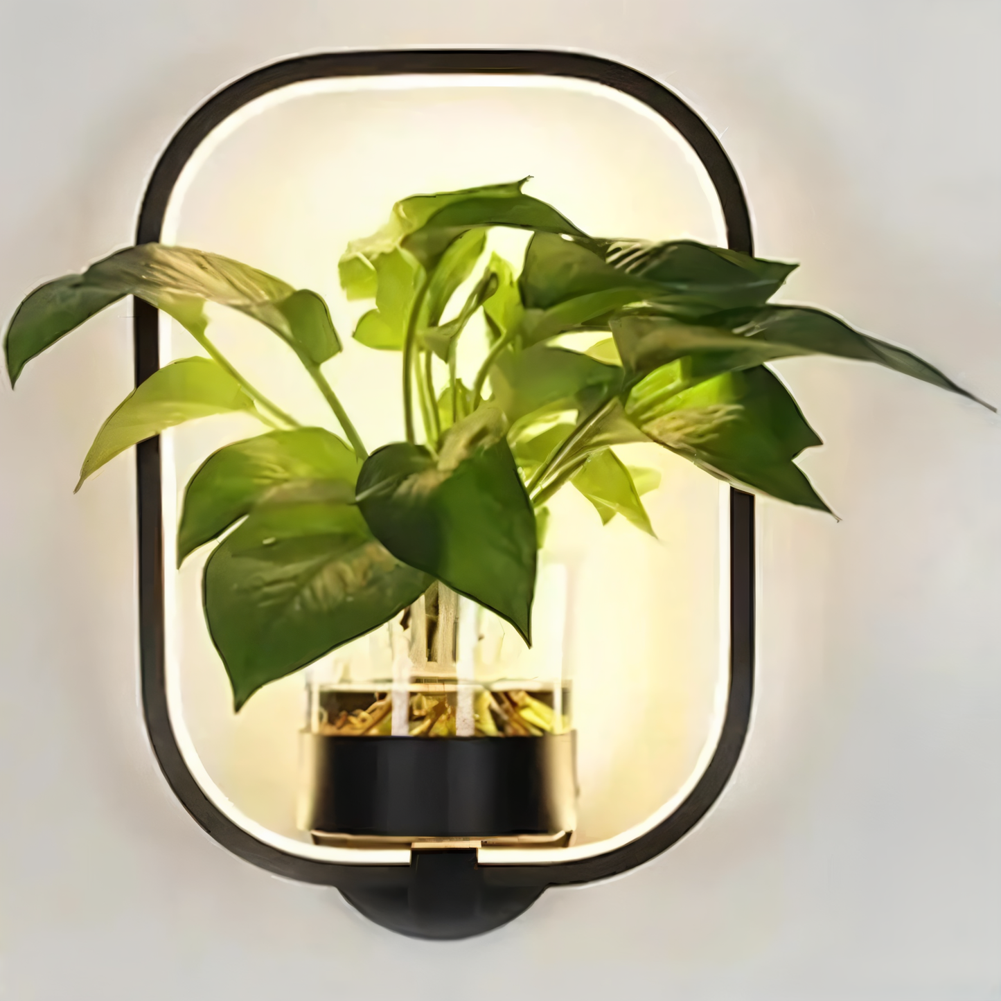 Frendorf | VerdantLume Wandleuchte - Minimalistische Wandleuchte mit Integrierter Pflanzenhalterung - Moderne Wandleuchten Geführt