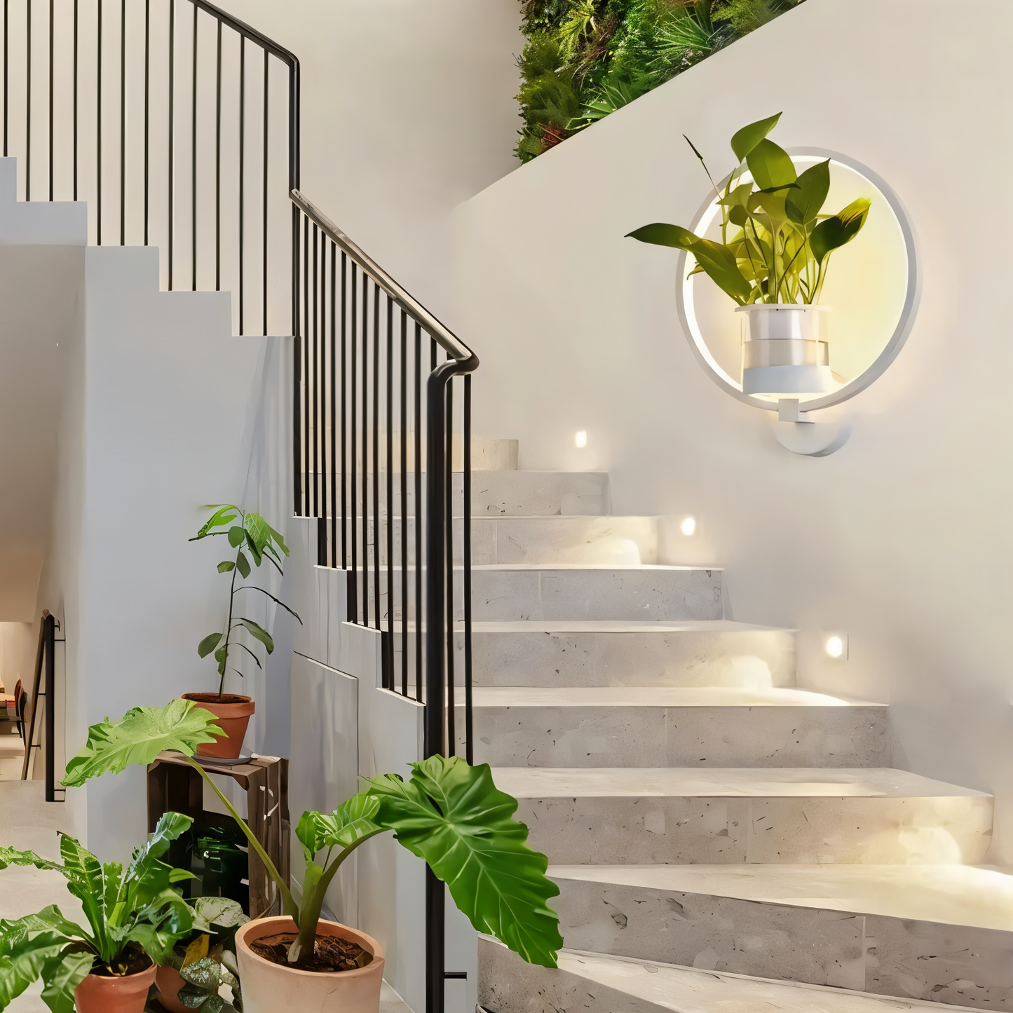 Frendorf | VerdantLume Wandleuchte - Minimalistische Wandleuchte mit Integrierter Pflanzenhalterung - Moderne Wandleuchten Geführt