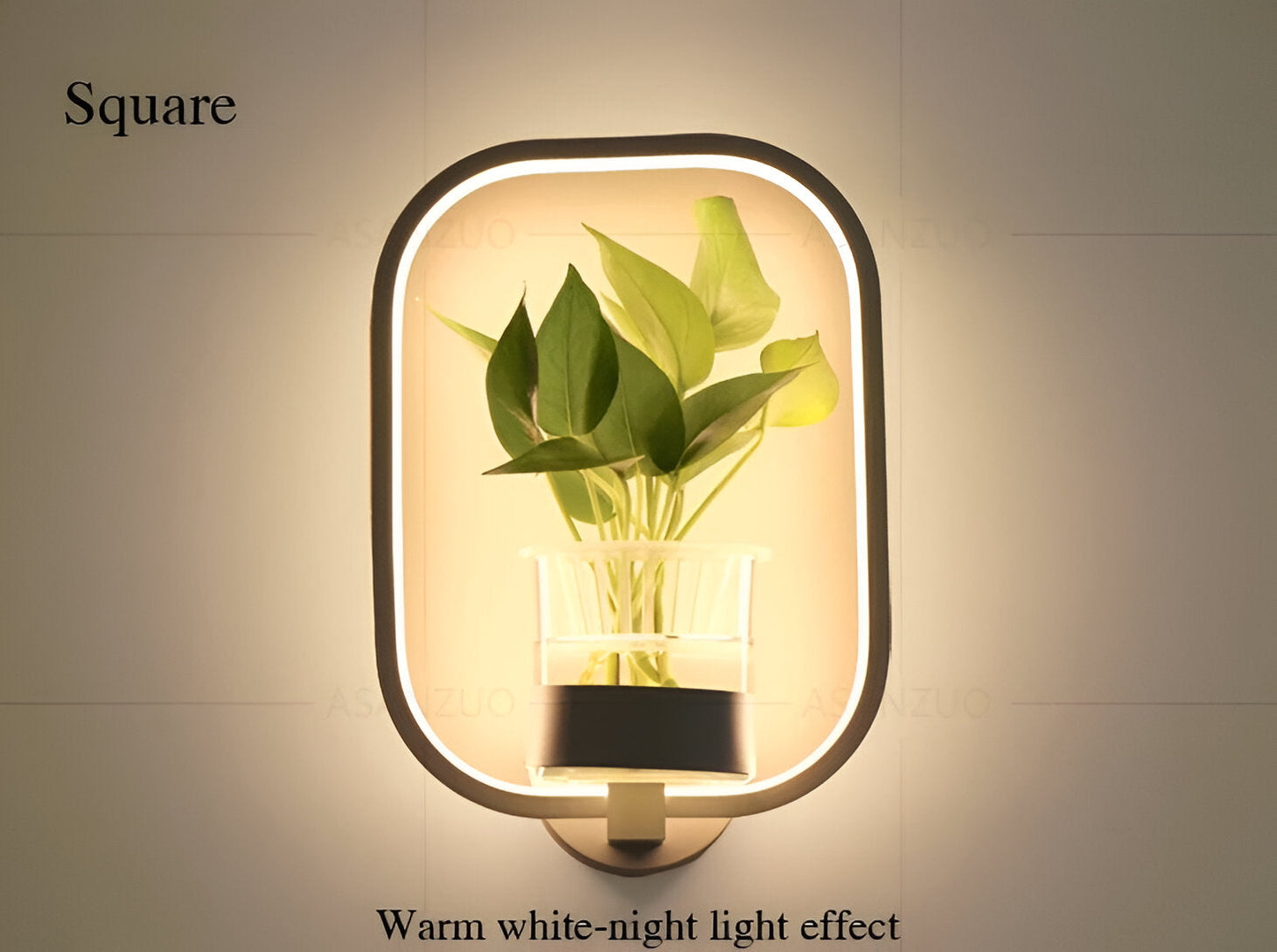 Frendorf | VerdantLume Wandleuchte - Minimalistische Wandleuchte mit Integrierter Pflanzenhalterung - Moderne Wandleuchten Geführt