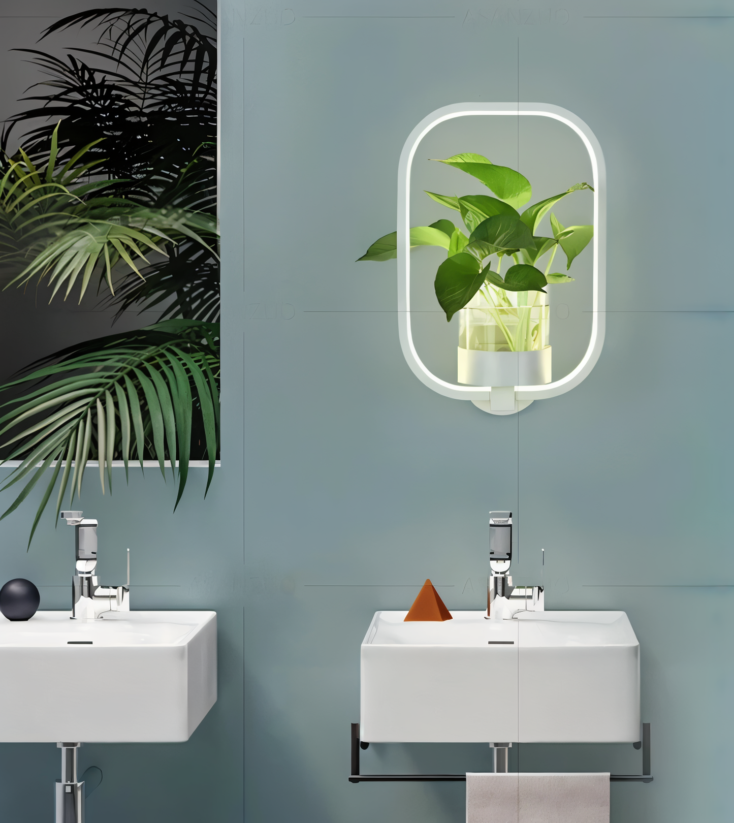 Frendorf | VerdantLume Wandleuchte - Minimalistische Wandleuchte mit Integrierter Pflanzenhalterung - Moderne Wandleuchten Geführt