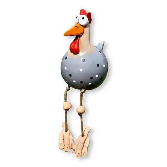 Frendorf | Big-eyed Huhn Statue - Wetterfeste Harz Handwerk - Rooster Garten Statue