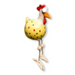 Frendorf | Big-eyed Huhn Statue - Wetterfeste Harz Handwerk - Rooster Garten Statue