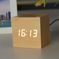Digitale LED-Wecker - Würfeluhr - Holzuhr
