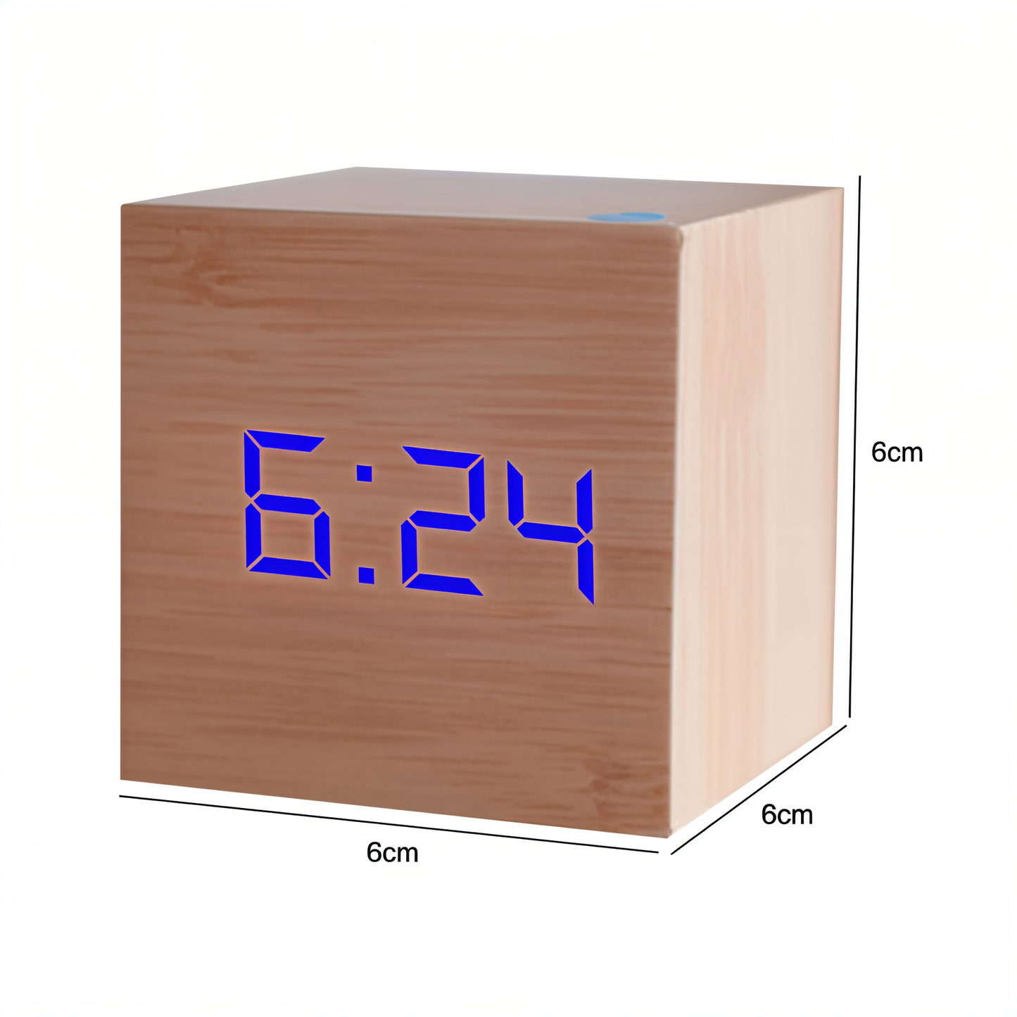 Digitale LED-Wecker - Würfeluhr - Holzuhr