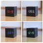 Digitale LED-Wecker - Würfeluhr - Holzuhr