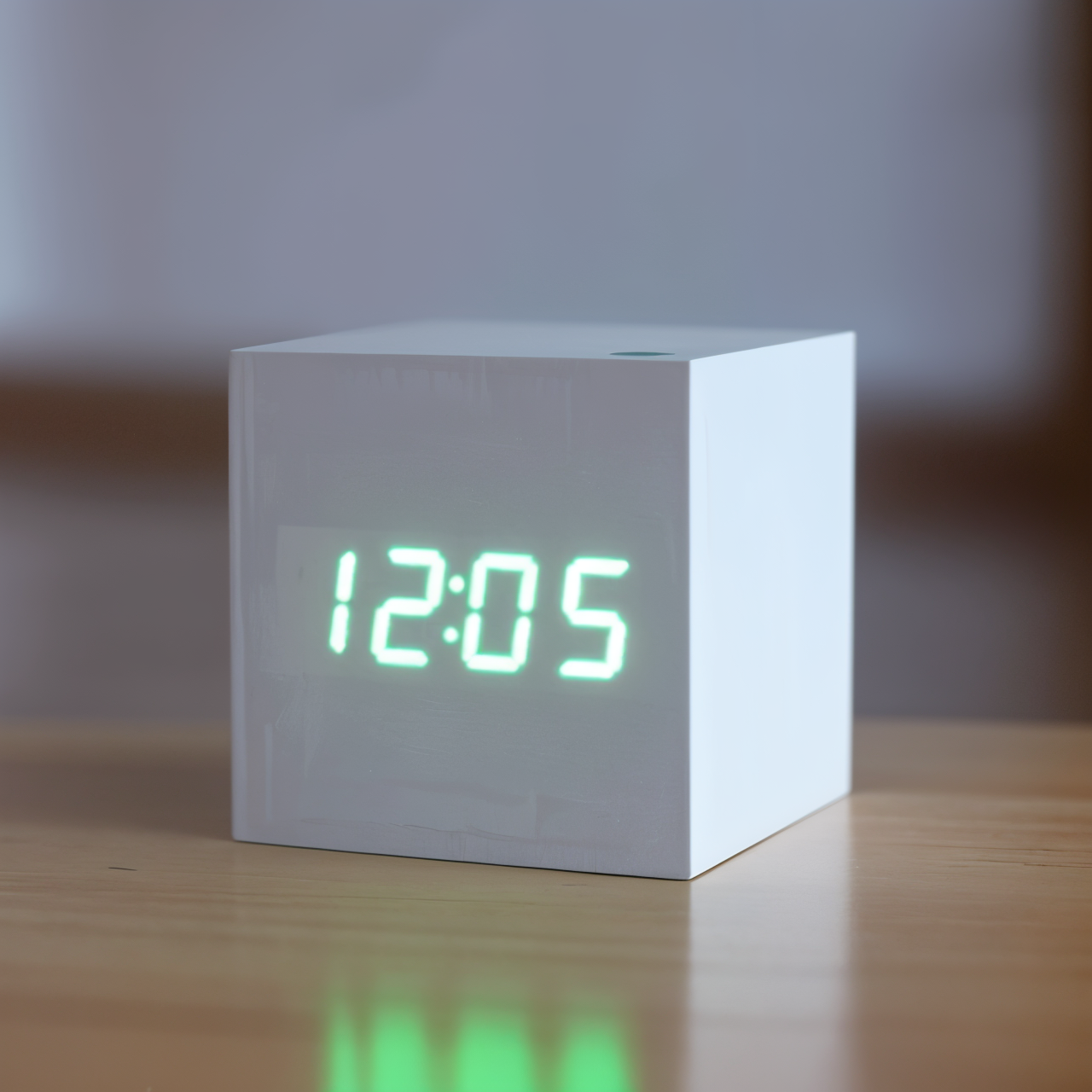 Digitale LED-Wecker - Würfeluhr - Holzuhr
