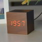 Digitale LED-Wecker - Würfeluhr - Holzuhr