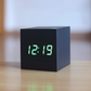 Digitale LED-Wecker - Würfeluhr - Holzuhr