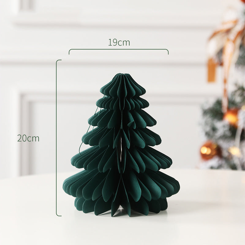 Frendorf | HollyFold Honigwaben Weihnachtsbaum | Faltbarer Papierbaum | Weihnachtsdeko | Umweltfreundlich | Tisch- & Raumdekoration