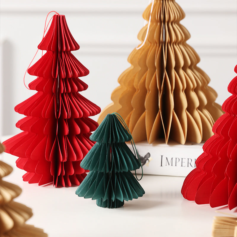 Honigwaben Faltpapier Weihnachtsbaum