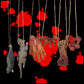 Horror Halloween Ornament Hängendes Anhänger Gruselige Blutige Maus Fledermaus Finger Hängende Requisiten Spukhaus Halloween Dekorationen