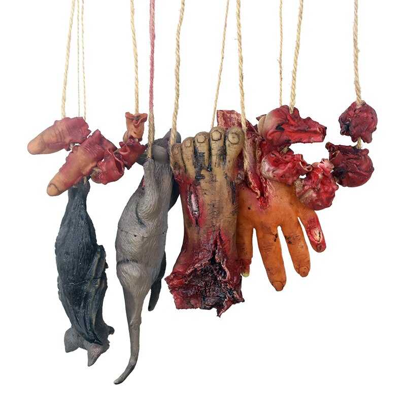Horror Halloween Ornament Hängendes Anhänger Gruselige Blutige Maus Fledermaus Finger Hängende Requisiten Spukhaus Halloween Dekorationen