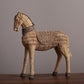 Pferdeharzstatue Rattan-Webmuster Simulation Tier Moderne Kunst Dekoration Studien Fernsehtisch Weinschrank Skulptur Handwerk