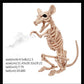 Hot Skeleton Tier 100% Plastik Tier Skelett Knochen Horror Halloween Weihnachten Requisite Tier Krähe Skelett Dekoration Neujahr