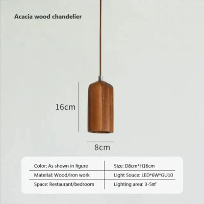 Skandinavische Holz Hängeleuchte – Minimalistisches Design für Wohnzimmer und Schlafzimmer | Natürlicher Holzlook