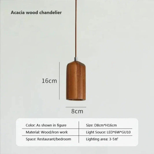 Skandinavische Holz Hängeleuchte – Minimalistisches Design für Wohnzimmer und Schlafzimmer | Natürlicher Holzlook