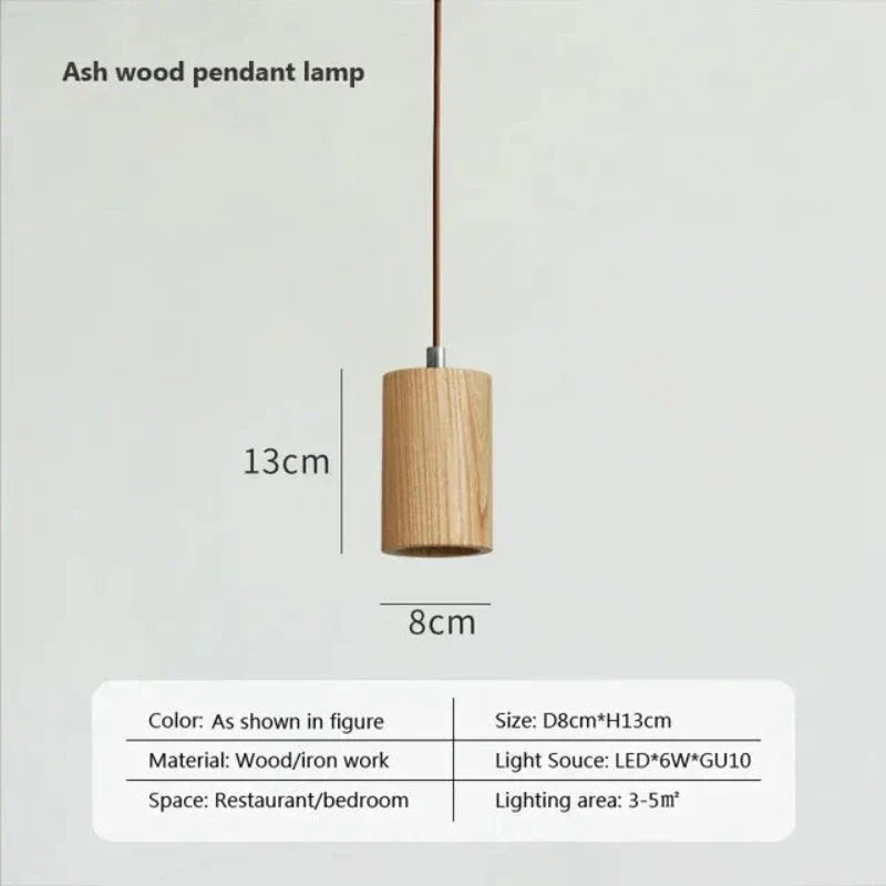 Skandinavische Holz Hängeleuchte – Minimalistisches Design für Wohnzimmer und Schlafzimmer | Natürlicher Holzlook