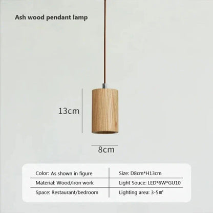 Skandinavische Holz Hängeleuchte – Minimalistisches Design für Wohnzimmer und Schlafzimmer | Natürlicher Holzlook