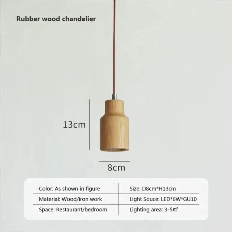 Skandinavische Holz Hängeleuchte – Minimalistisches Design für Wohnzimmer und Schlafzimmer | Natürlicher Holzlook