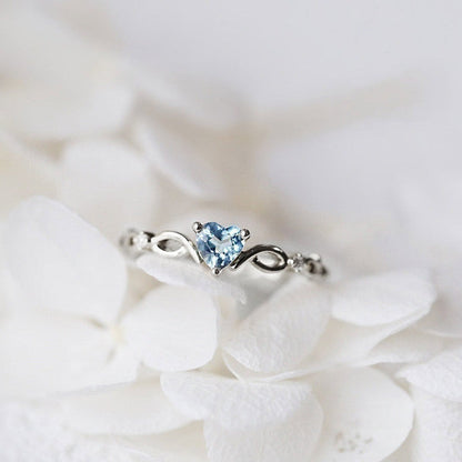 Frendorf | Einzelner Ring mit eingelegtem Herz aus Silber und Gold