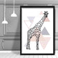 Giraffe Geometrisch Skandinavisch Blush Pink Kunstdruck