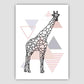 Giraffe Geometrisch Skandinavisch Blush Pink Kunstdruck